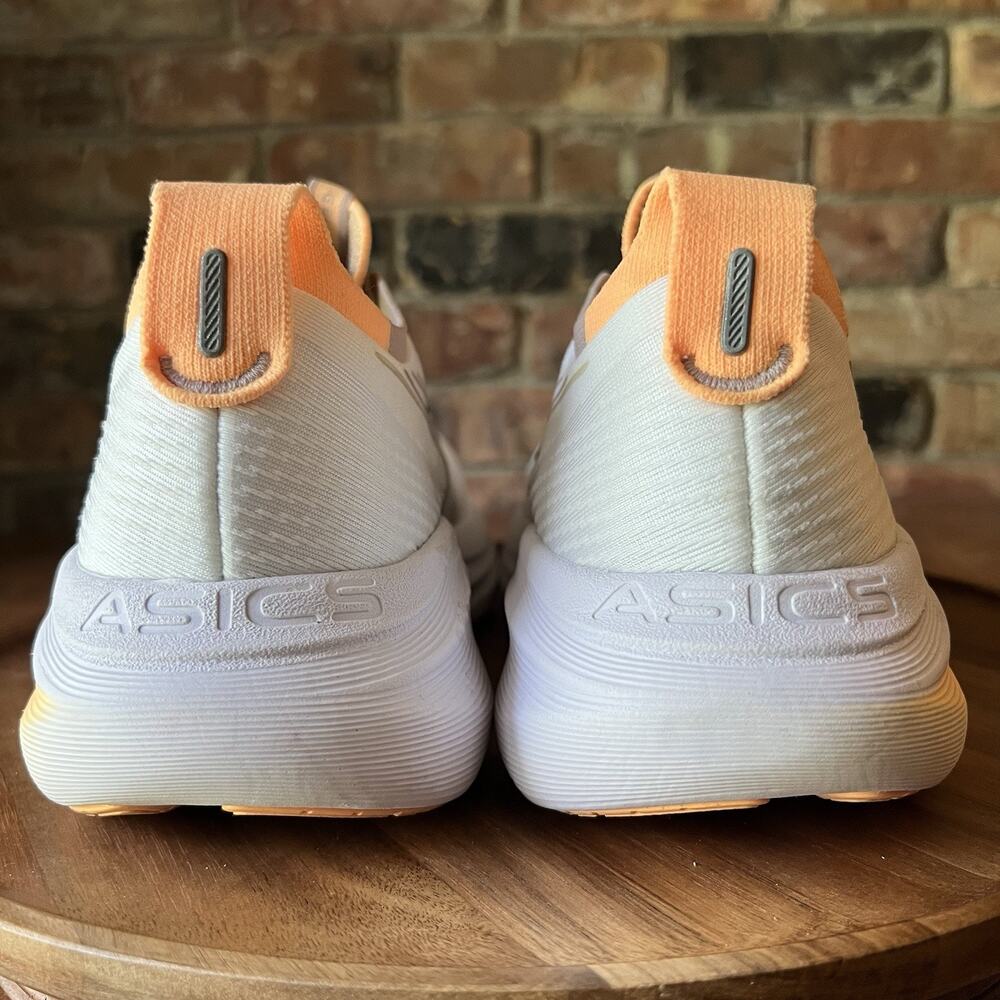 Asics Gel Nimbus 27 Womens Size 9 White Orange Athletic Running Shoes Sneakers - Picture 10 of 16